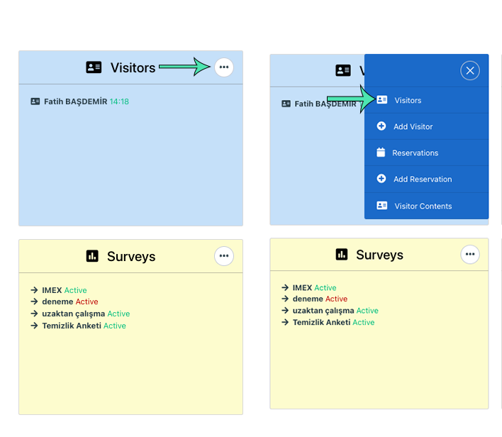 Gir-in visitor options screen