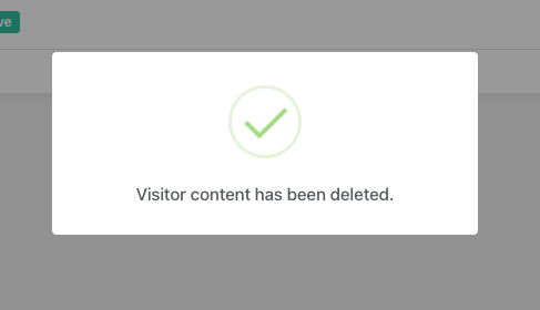 successfully deleted the content.