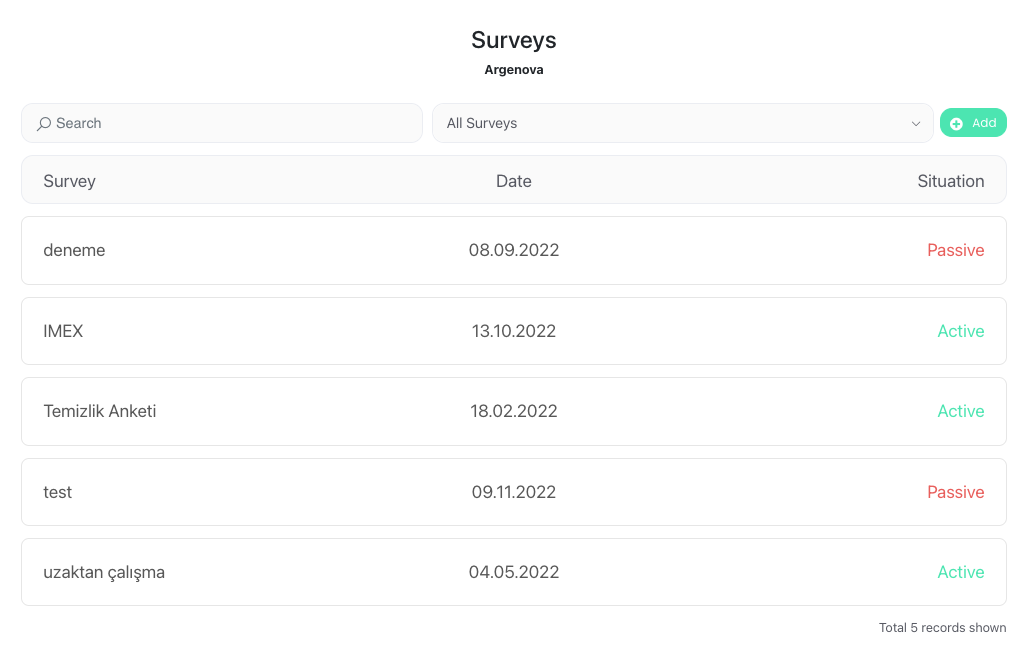 Surveys