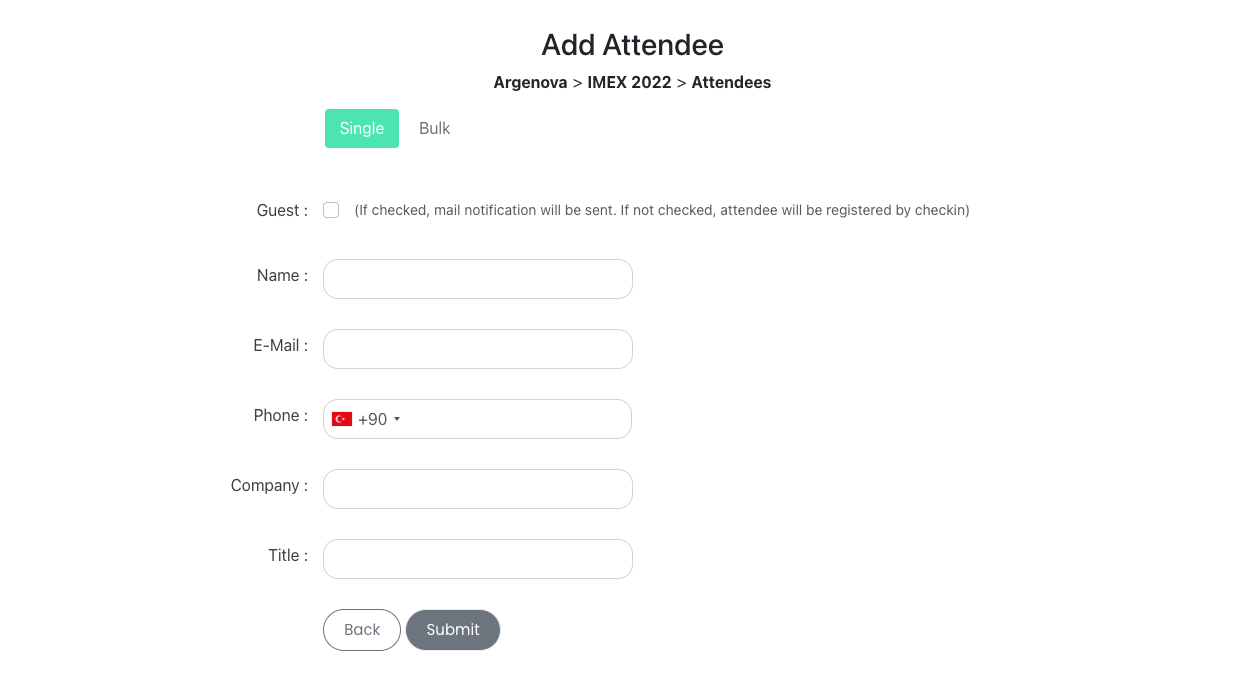 Add Attendee