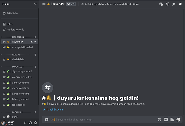 Gir-in Discord Sunucusu