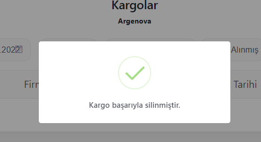 İşlem tamamlandı