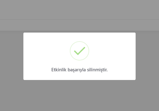 İşlem tamamlandı